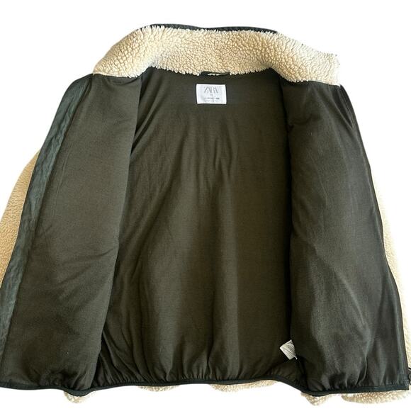 ZARA KIDS Sherpa Zipper Jacket Size 11/12y - Picture 5 of 6